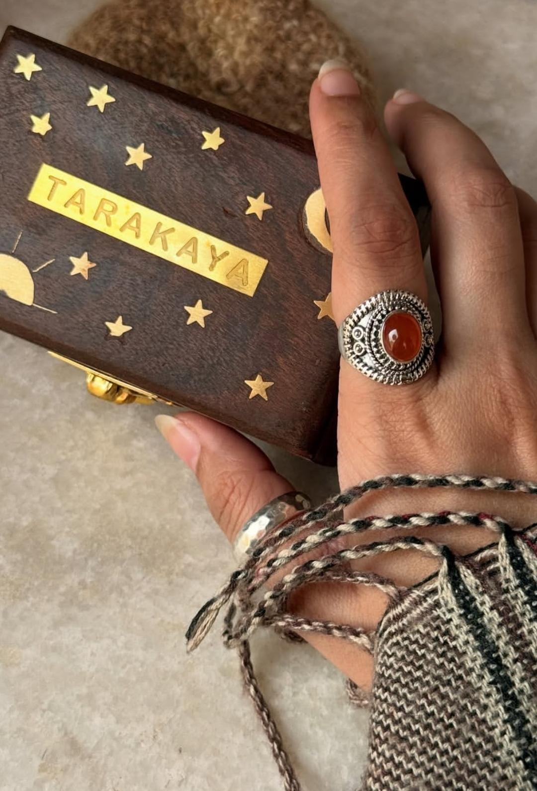 adjustable 925 sterling silver carnelian oval statement ring