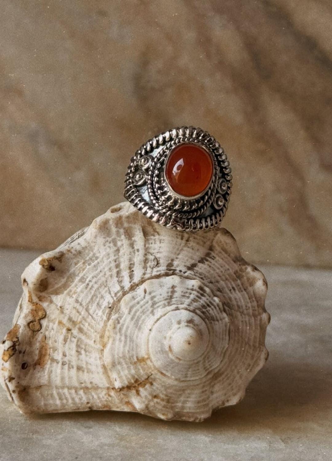 classic 925 sterling silver carnelian oval rawa ring