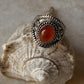 925 sterling silver carnelian oval rawa boho statement ring  