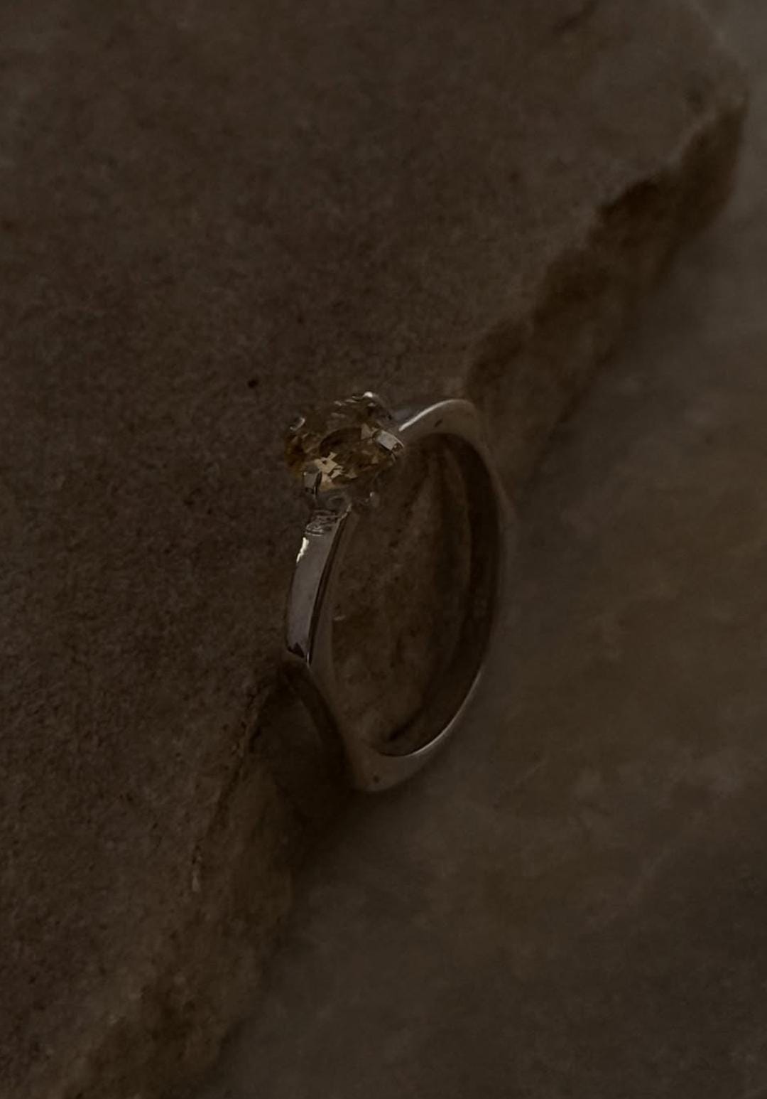 handcrafted 925 sterling silver citrine modern solitaire ring