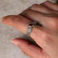 Elegant citrine marquise cut rustic hammered 925 sterling silver ring