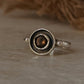 natural smokey quartz gemstone 925 sterling silver contemporary ring  