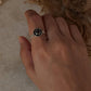 elegant 925 sterling silver smokey quartz contemporary band ring