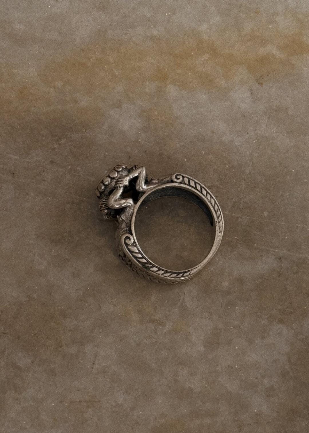 artisan 925 sterling silver twin sirens pearl statement ring  