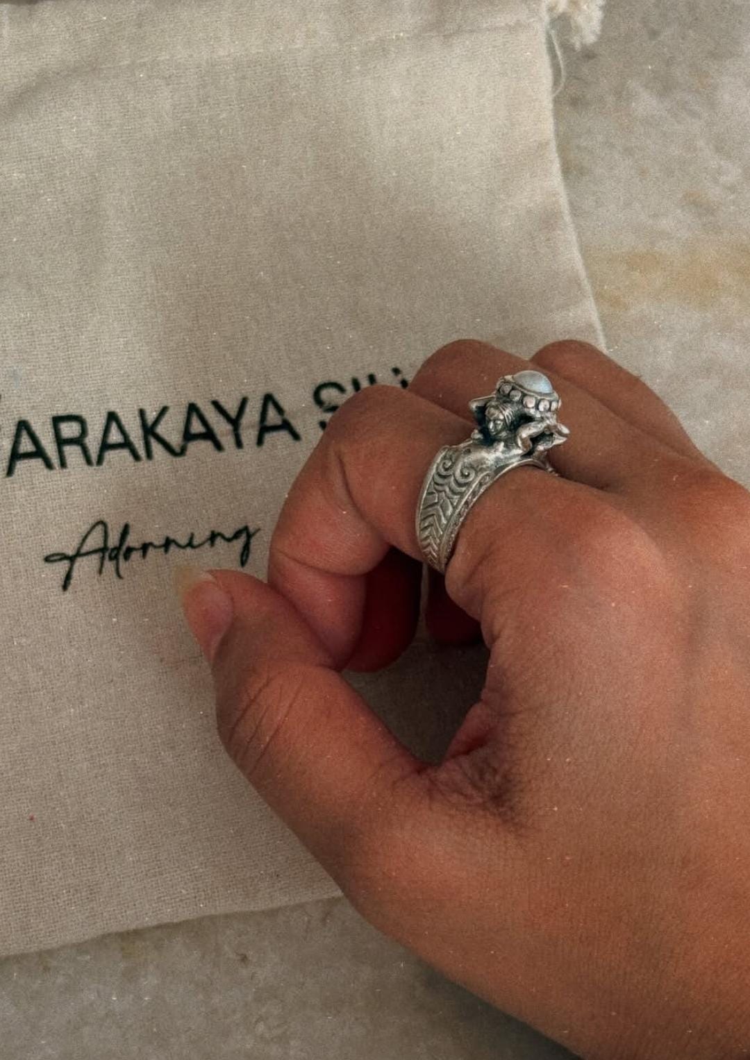 classic 925 sterling silver twin sirens pearl ring