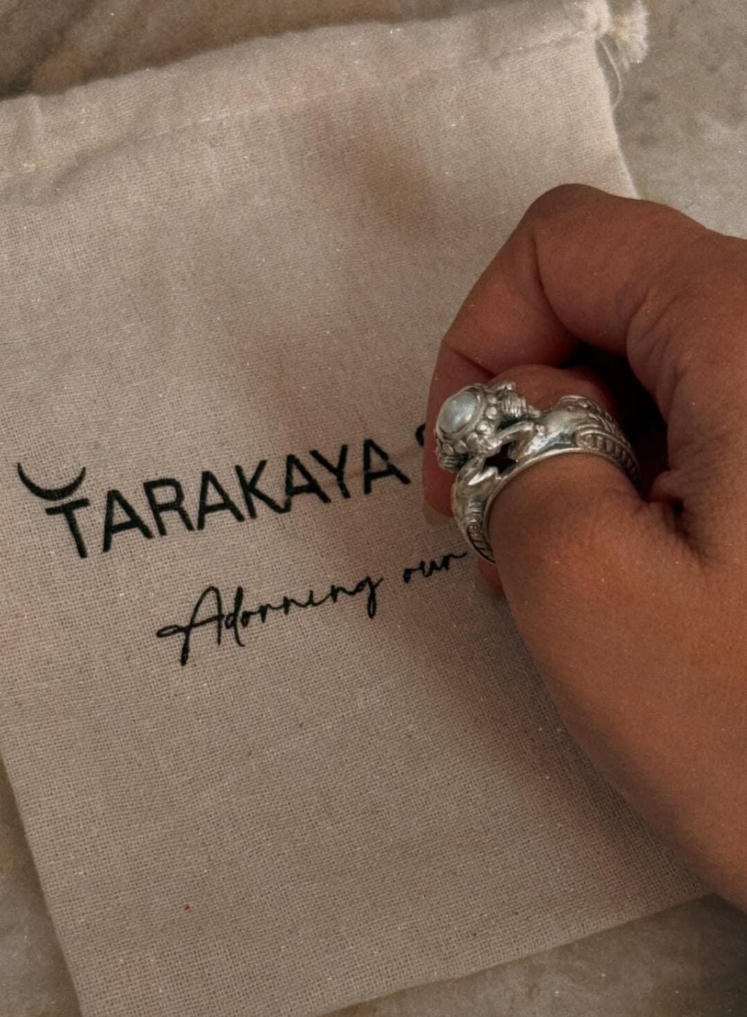 925 sterling silver twin sirens pearl ocean mythology ring  