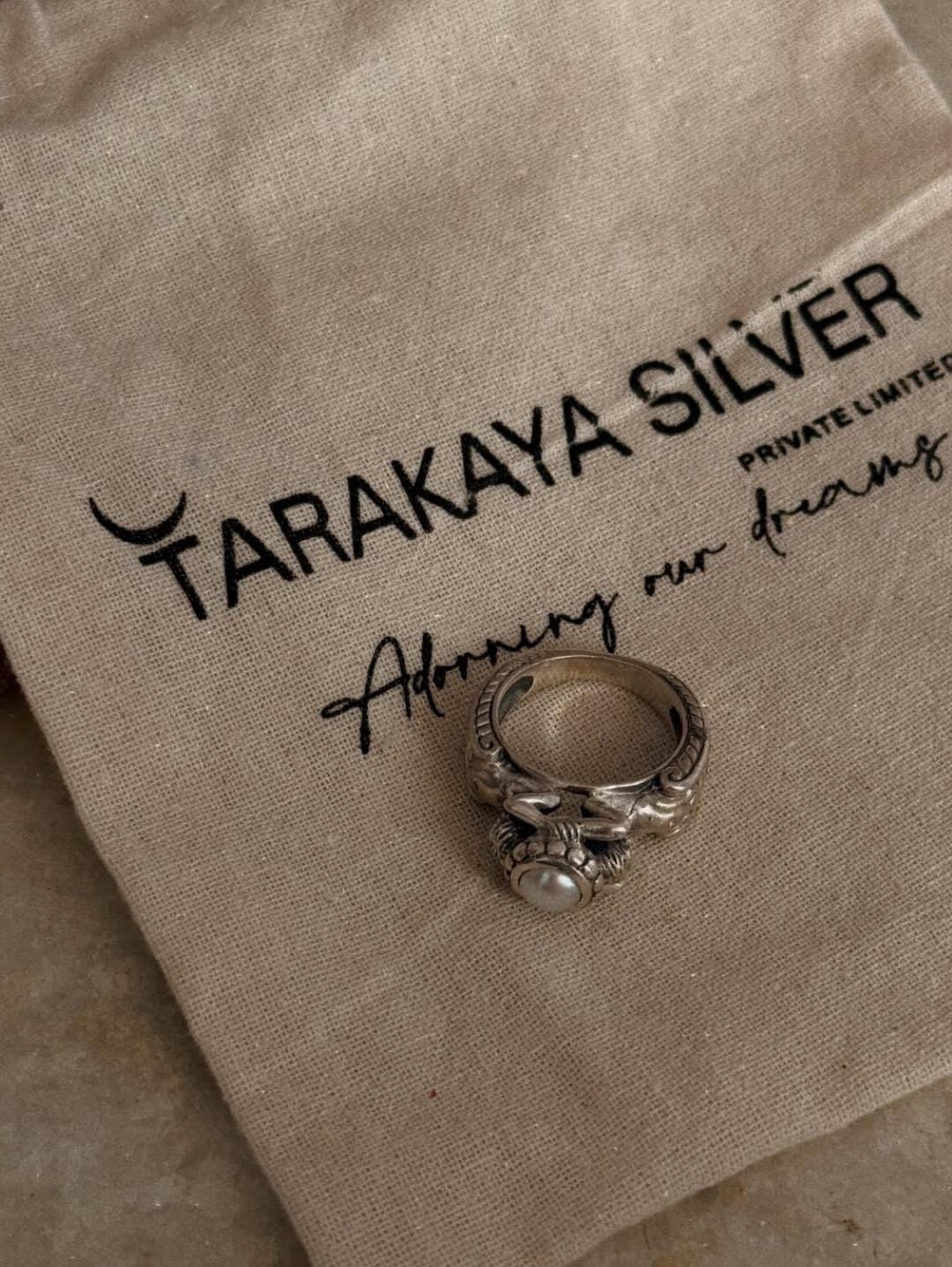  boho style 925 sterling silver twin sirens pearl ring