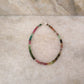Multi Tourmaline 4mm Rondelle 925 Sterling Silver Anklet