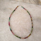 925 Sterling Silver Multi Tourmaline 4mm Rondelle Necklace