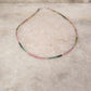 Multi Tourmaline Dark 2MM 925 Sterling Silver Necklace
