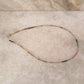 Multi Tourmaline Dark 2MM 925 Sterling Silver Necklace