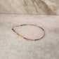 Multi Tourmaline 2mm Dark 925 Sterling Silver Anklet