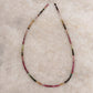 Multi Tourmaline Box Faceted 925 Sterling Silver Choker Necklace