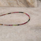 Multi Tourmaline Box Faceted 925 Sterling Silver Choker Necklace
