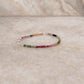 Multi Tourmaline 2mm Box 925 Sterling Silver Bracelet