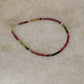 Multi Tourmaline Faceted Box 925 Sterling Silver Boho Anklet