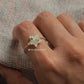 925 Sterling Silver Mother Of Pearl Star Wire Wrapped Handcrafted Ring