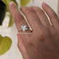 925 Sterling Silver Mother Of Pearl Star Wire Wrapped Handcrafted Ring