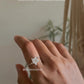 925 Sterling Silver Mother Of Pearl Star Wire Wrapped Handcrafted Ring