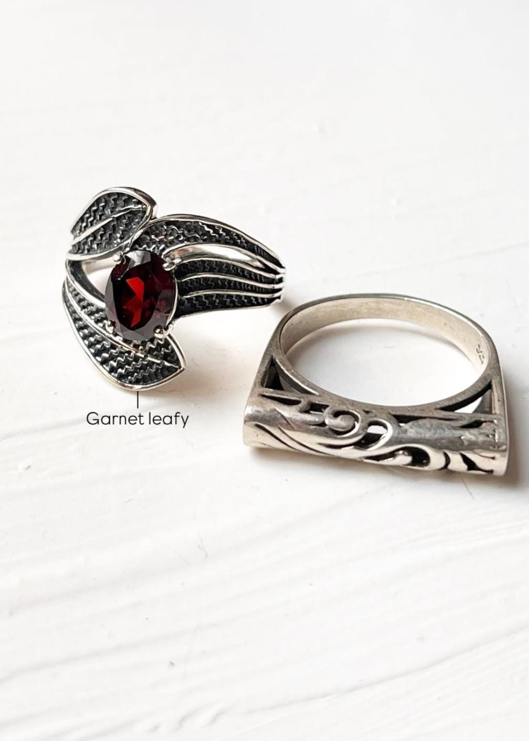 925 Sterling Silver Vintage Motif Boho Signet Ring