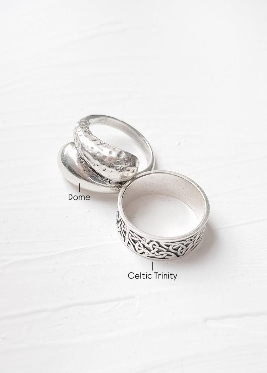 925 Sterling Silver Thick Trinity Boho Celtic Knot Band Unisex Daily Wear Ring