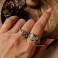 925 Sterling Silver Pink Tourmaline Forest Enchantment Ring