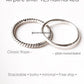 925 Sterling Silver Minimal Plain Round Stack Band Ring