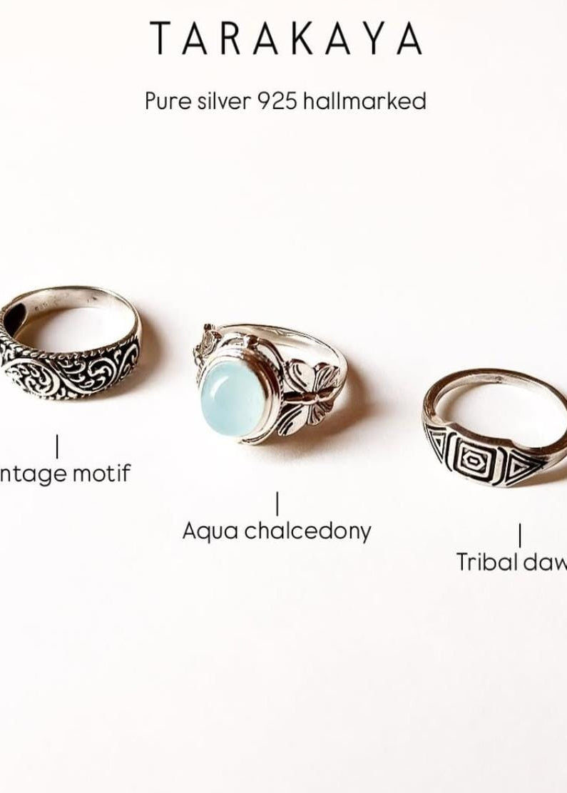 925 Sterling Silver Tribal Dawn Signet Ring