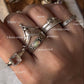 925 Sterling Silver Tribal V Boho / Chevron Stack Ring