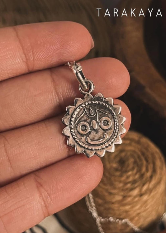 925 Sterling Silver Jai Jagannath Ji Pendant