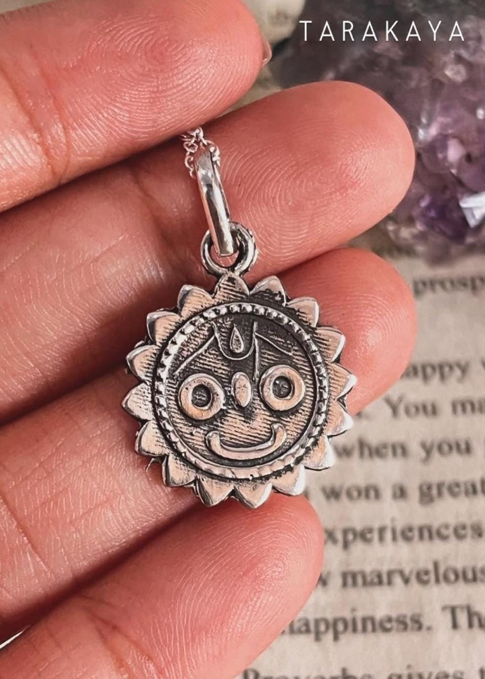 925 Sterling Silver Jai Jagannath Ji Pendant