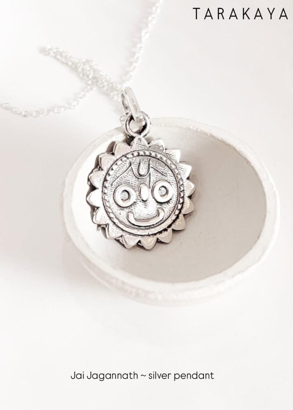 925 Sterling Silver Jai Jagannath Ji Pendant