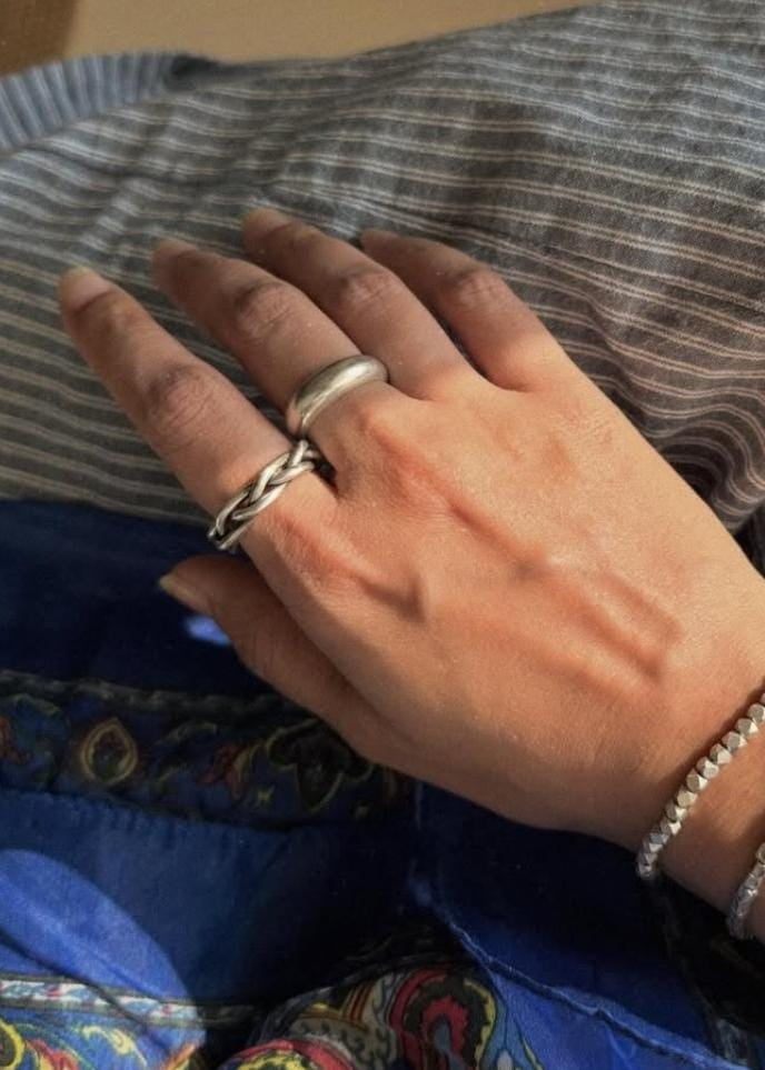 925 Sterling Silver Chunky Hula Dome Ring