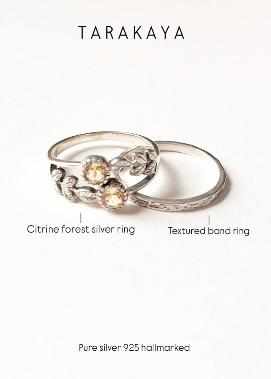 925 Sterling Silver Textured Stackable Band Ring