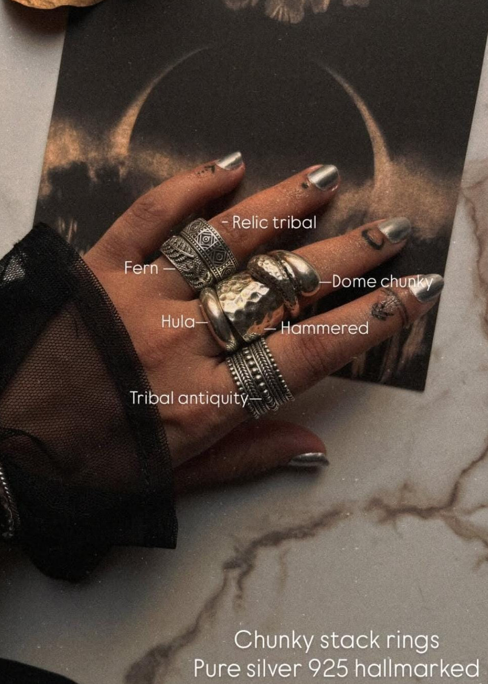 Forest Fern Band 925 Sterling Silver Ring