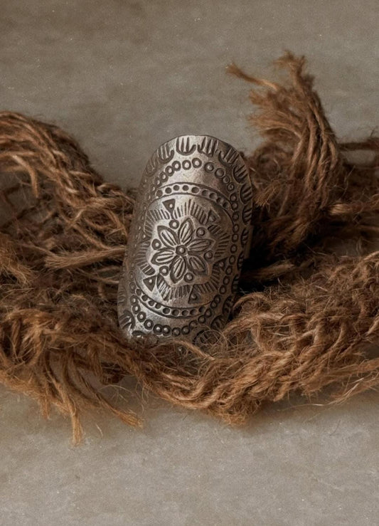 925 Sterling Silver Bohemian Imported Handcrafted Full Finger Adjustable Ring