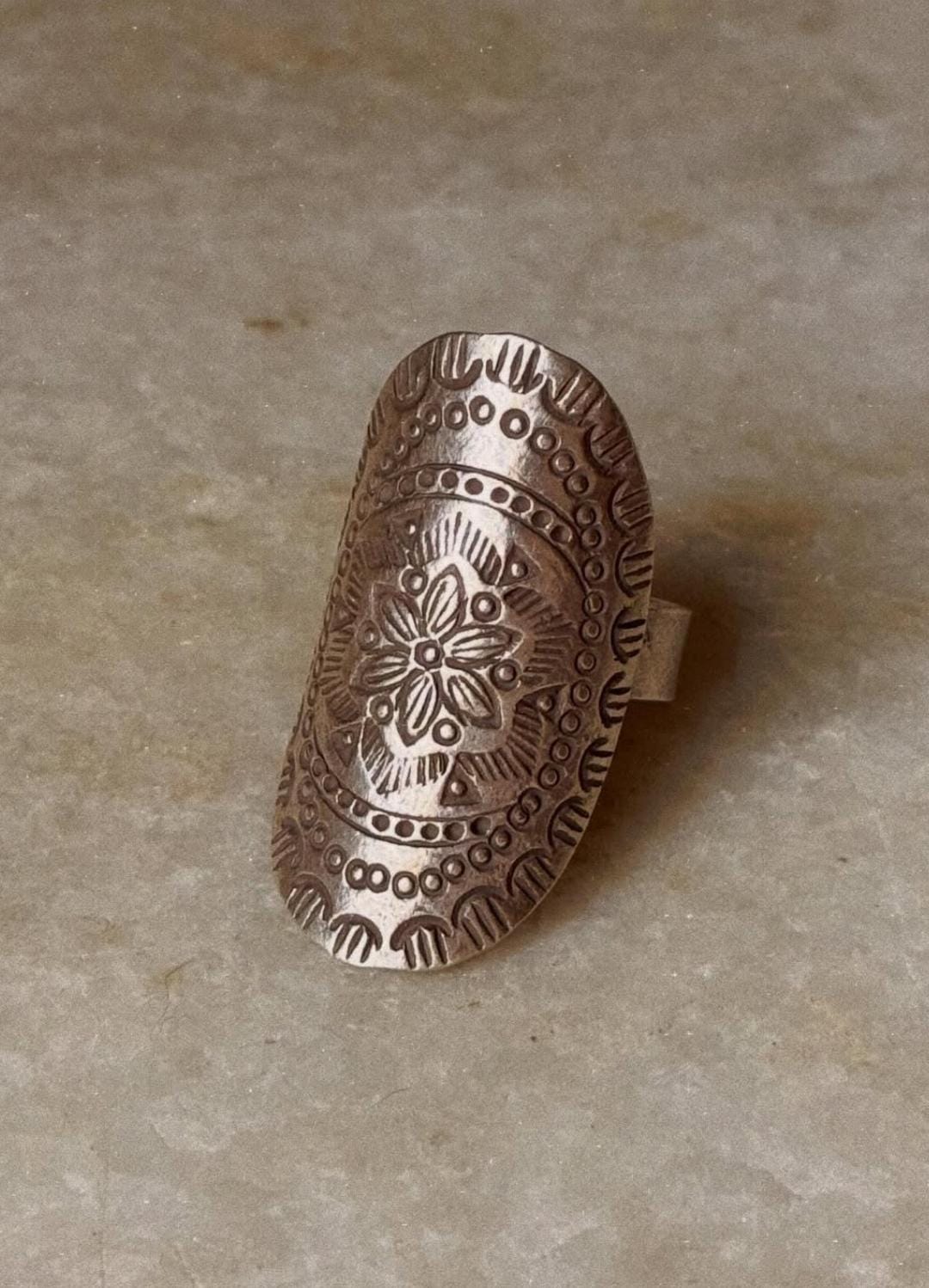925 Sterling Silver Bohemian Imported Handcrafted Full Finger Adjustable Ring