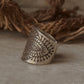 925 Sterling Silver Bohemian Imported Handcrafted Tribal Anant Mandala 2 Adjustable Ring