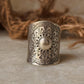 925 Sterling Silver Antique Bohemian Sun Mandala Handcrafted Adjustable Ring