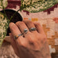 925 Sterling Silver Natural Ethiopian Opal Princess Band Ring