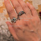 925 Sterling Silver Pink Tourmaline Forest Enchantment Ring