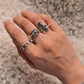 925 Sterling Silver Spiral Vintage Boho Motif Ring
