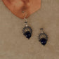 925 Sterling Silver Lapis Boho Crown Earrings