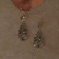 925 Sterling Silver Peridot & Green Amethyst Vintage Style Earrings