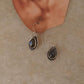 925 Sterling Silver Labradorite Pear Boho Hook Earrings