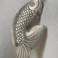 925 Sterling Silver Tribal Fish with Ghungroo Charm Brown Cord Leather Necklace
