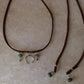925 Sterling Silver Crescent Moon With Kingsman Turquoise & Tribal Silver Charms In Leather Brown Cord Knot Necklace