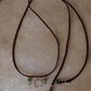 925 Sterling Silver Crescent Moon With Kingsman Turquoise & Tribal Silver Charms In Leather Brown Cord Knot Necklace