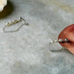 Fresh Water Pearls Connector Chain Studs 925 Sterling Silver Earrings