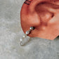 Fresh Water Pearls Connector Chain Studs 925 Sterling Silver Earrings